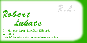 robert lukats business card