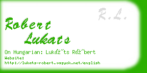robert lukats business card